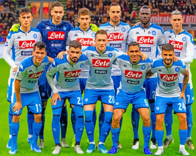 NAPOLI Football Team paint by numbers