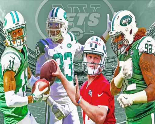 NY Jets Players paint by numbers