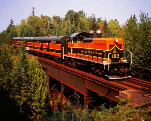 North Shore Railroad Duluth paint by numbers
