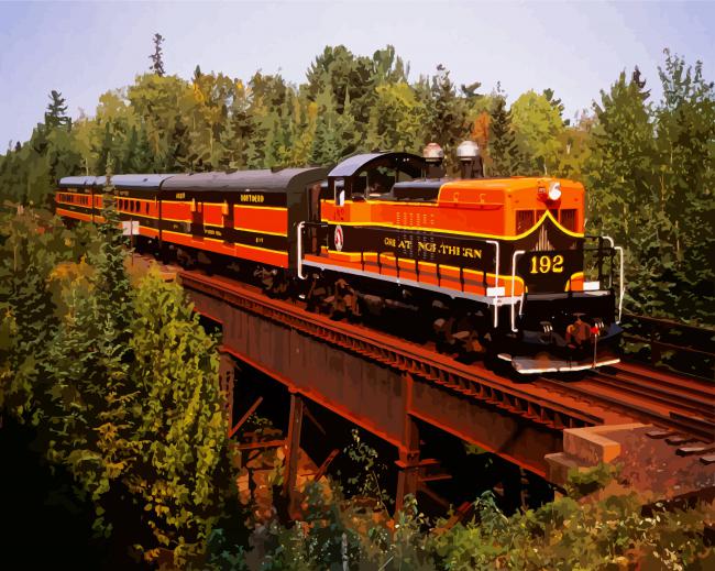 North Shore Railroad Duluth paint by numbers