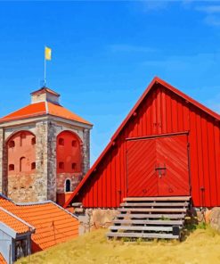 Nya Alvsborg Fortress Gothenburg paint by numbers