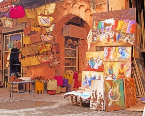 Old Medina Souk paint by numbers
