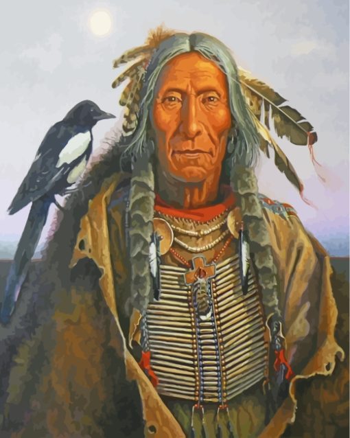 Old Native Indian paint by number
