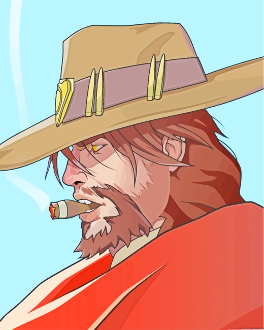 McCree Overwatch paint by numbers