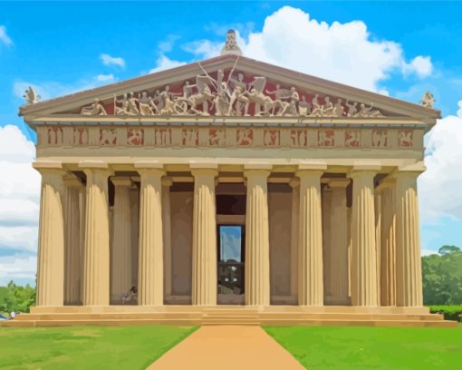 Parthenon Nash Ville paint by numbers