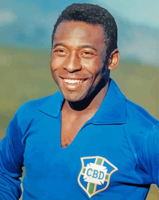 Pele Brazilian Soccer Player Athlete paint by numbers