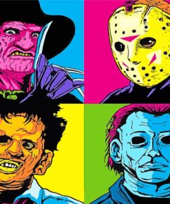 Pop Art Horror Movies paint by numbers