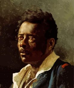 Portrait Study Theodore Gericault paint by numbers