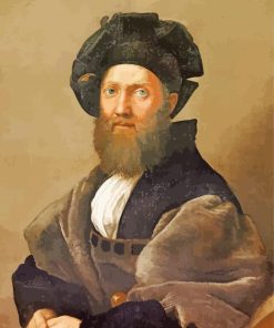 Portrait Of Baldassare Castiglione By Raphael paint by numbers
