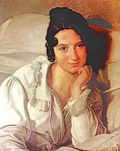 Portrait Of Carolina Zucchi By Hayez paint by number