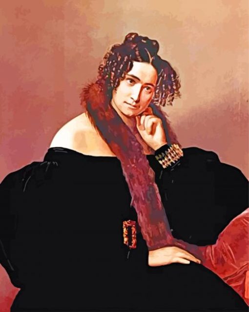 Portrait Of Felicina Caglio Perego di Cremnago By Hayez paint by numbers