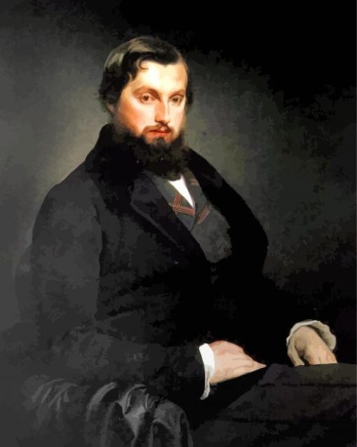 Portrait Of Gian Giacomo Poldi Pezzoli By Hayez paint by numbers