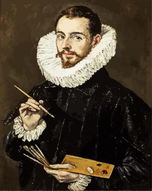 Portrait Of Jorge Manuel Theotocopuli El Greco paint by numbers