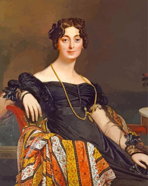 Portrait Of Madame Jacques louis Leblanc paint by numbers