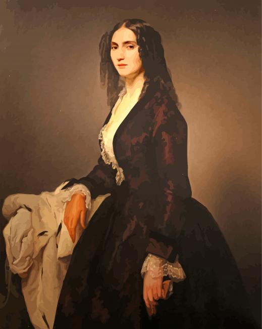 Portrait Of Matilde Juva Branca By Hayez paint by number