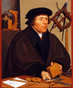 Portrait Of Nicholas Kratzer By Holbein paint by numbers
