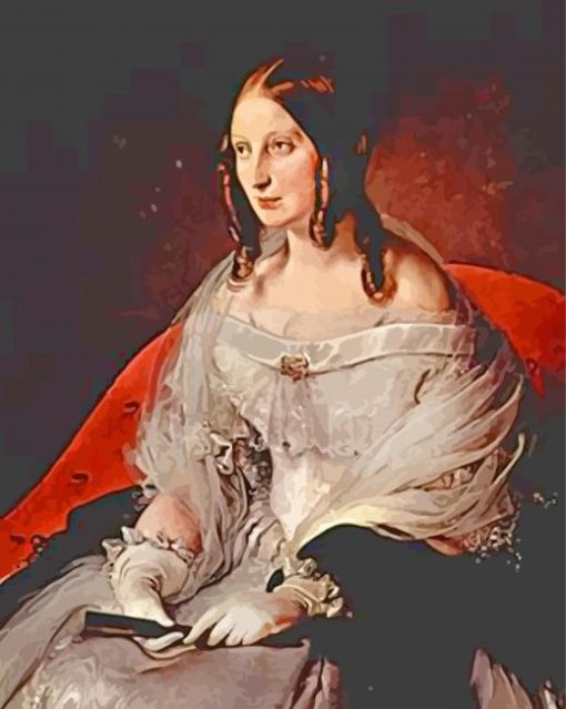 Portrait Of Princess Di Sant Antimo By Hayez paint by numbers