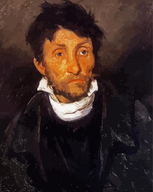 Portrait Of A Kleptomaniac By Theodore Gericault paint by numbers