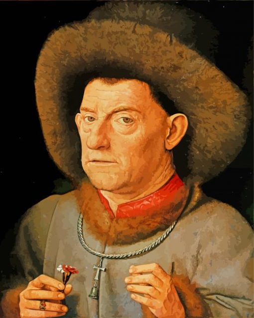 Portrait Of A Man With Carnation Jan Van Eyck paint by numbers