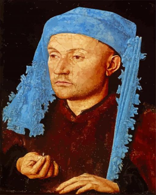Portrait Of A Man With Blue Chaperon Jan Van Eyck paint by numbers
