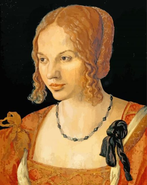 Portrait Of A Venetian Woman By Durer paint by number