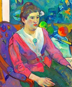 Portrait Of A Woman In Front Of A still life By Gauguin paint by numbers