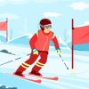 Professional Skier Kid paint by numbers