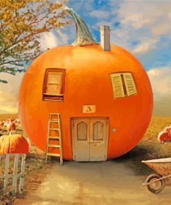 Pumpkin House paint by number