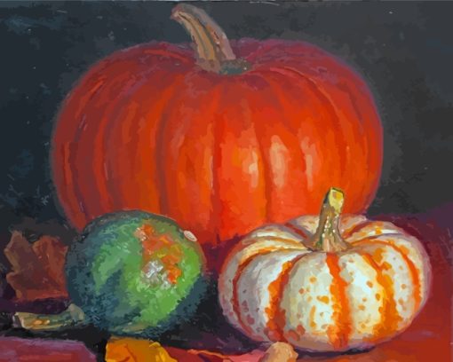 Pumpkins Still Life paint by number