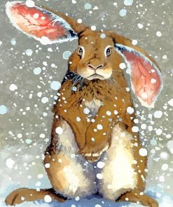 Rabbit In Snow paint by numbers