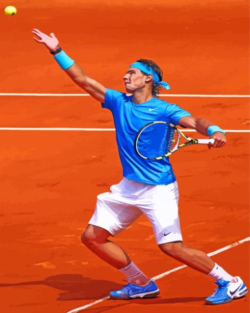 Rafael Nadal Tennis paint by numbers