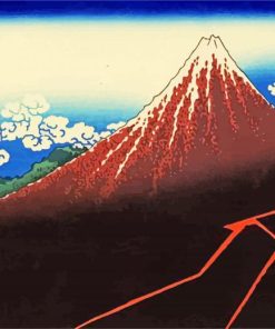 Rainstorm Beneath The Summit By Hokusai paint by numbers