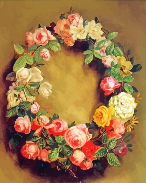 Roses Crown Renoir Art paint by number