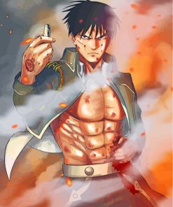 Roy Mustang Fullmetal Alchemist paint by numbers