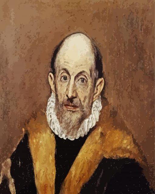 Self Portrait El Greco pain by numbers