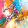 Skiing Colorful Art paint by numbers