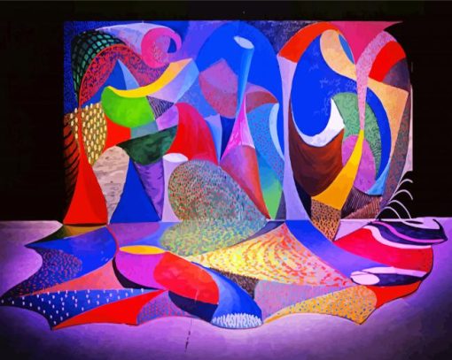 Snails Space With Vari Lites Painting As Perfermance Hockney paint by numbers