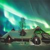 Snow Northern Lights Aurora paint by numbers