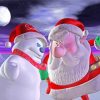 Snowman And Santa paint by numbers