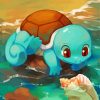 Squirtle Pokemon Character paint by numbers