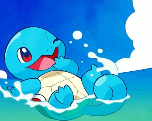 Squirtle Pokemon Anime paint by numbers