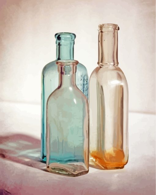Still Life Glass Bottles paint by numbers