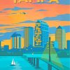 Tampa City Poster paint by numbers