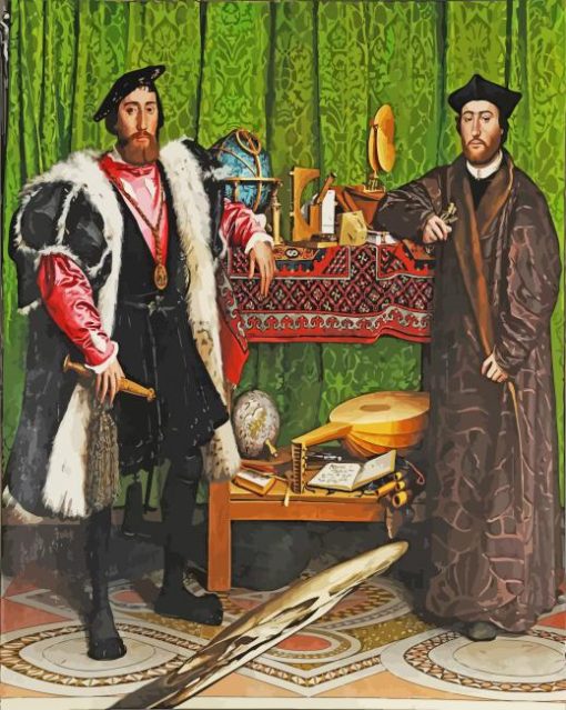 The Ambassador By Holbein paint by numbers
