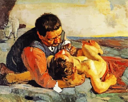 The Good Samaritan By Hodler paint by numbers