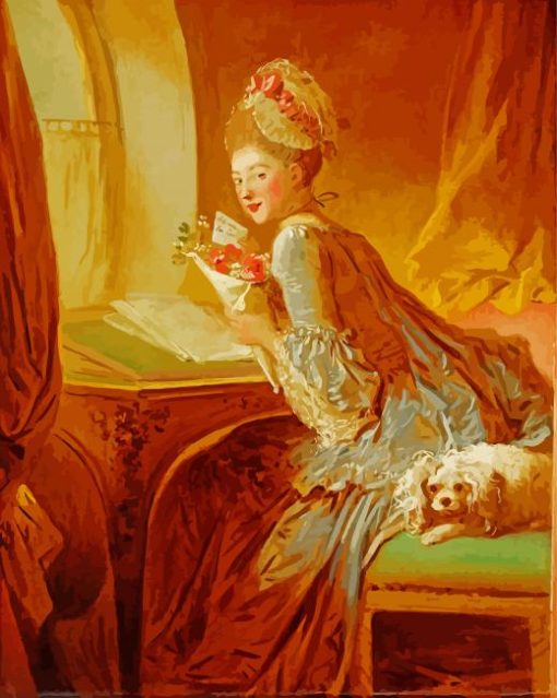 The Lover Letter Fragonard paint by numbers