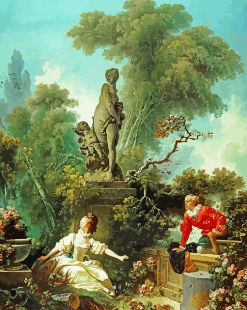 The Progress Of Love The Meeting Fragonard paint by numbers