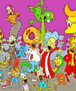 The Simpsons Zombies paint by numbers