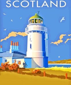 Toward Point Lighthouse Dunoon Illustrations paint by number