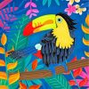 Tropical Toucan Bird Paint by numbers